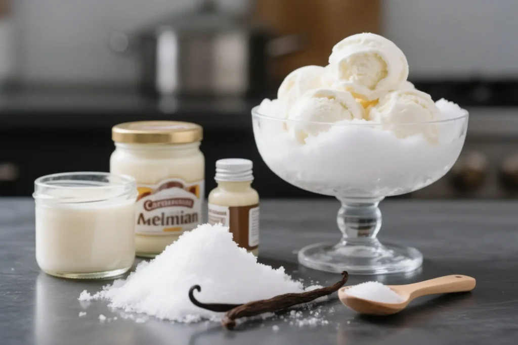 Snow Ice Cream with Condensed Milk Recipe 3 Ingredients of snow ice cream with condensed milk