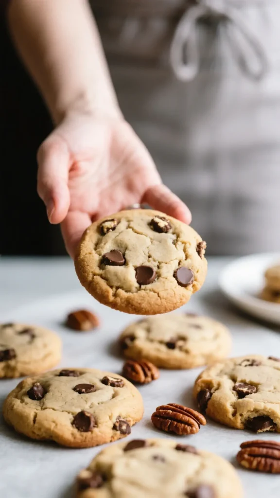chocolate chip pecan cookies Texture