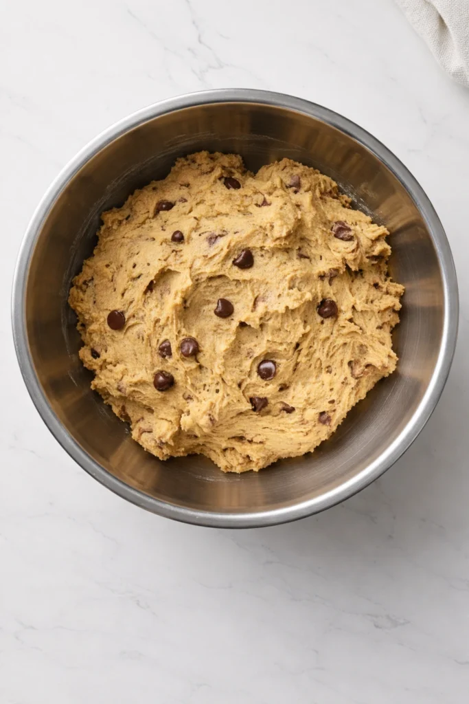  fold in your chocolate chips and optional nuts