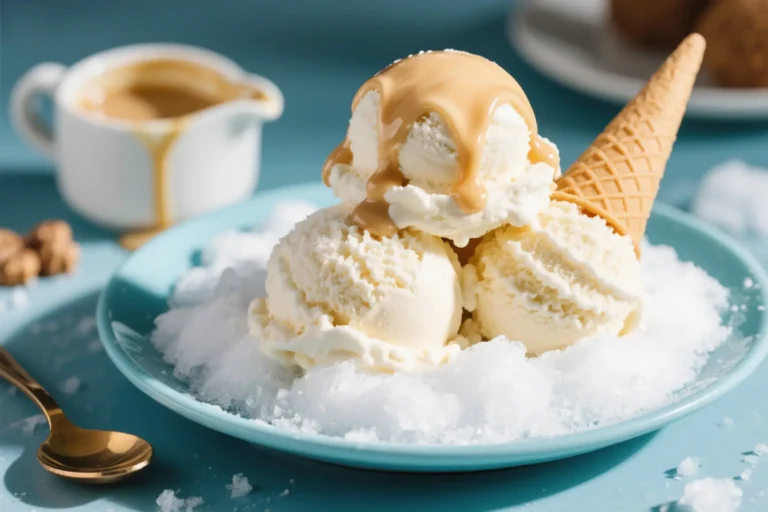 snow ice cream with condensed milk