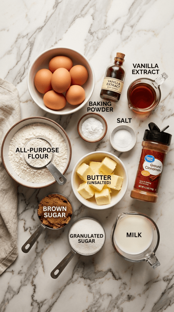 Cinnamon Sugar Cookies Ingredients