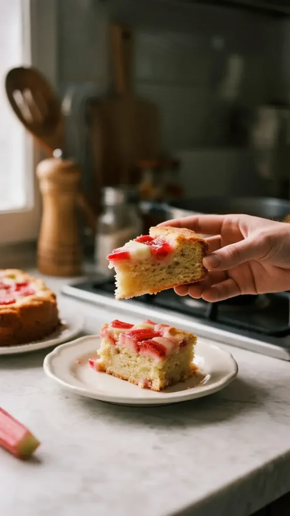 Moist and Easy Rhubarb Cake Recipe 3 Rhubarb