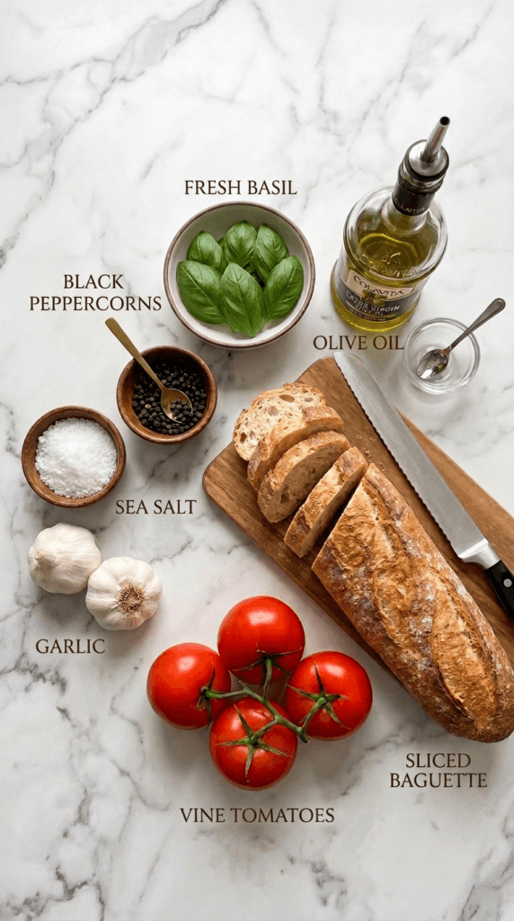 Bruschetta Ingredients