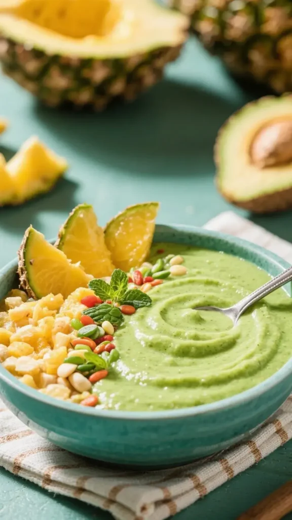 10 Easy Low Calorie Breakfast Ideas to Try 15 Tropical Green Smoothie Bowl