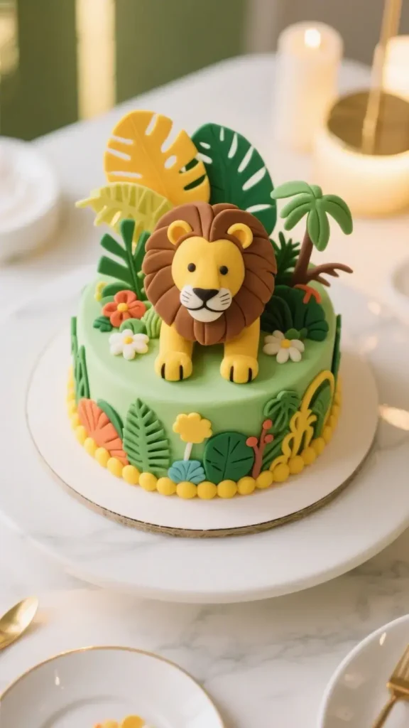 5 Creative Leo Birthday Cake Designs 11 Jungle Safari Leo Adventure Cake