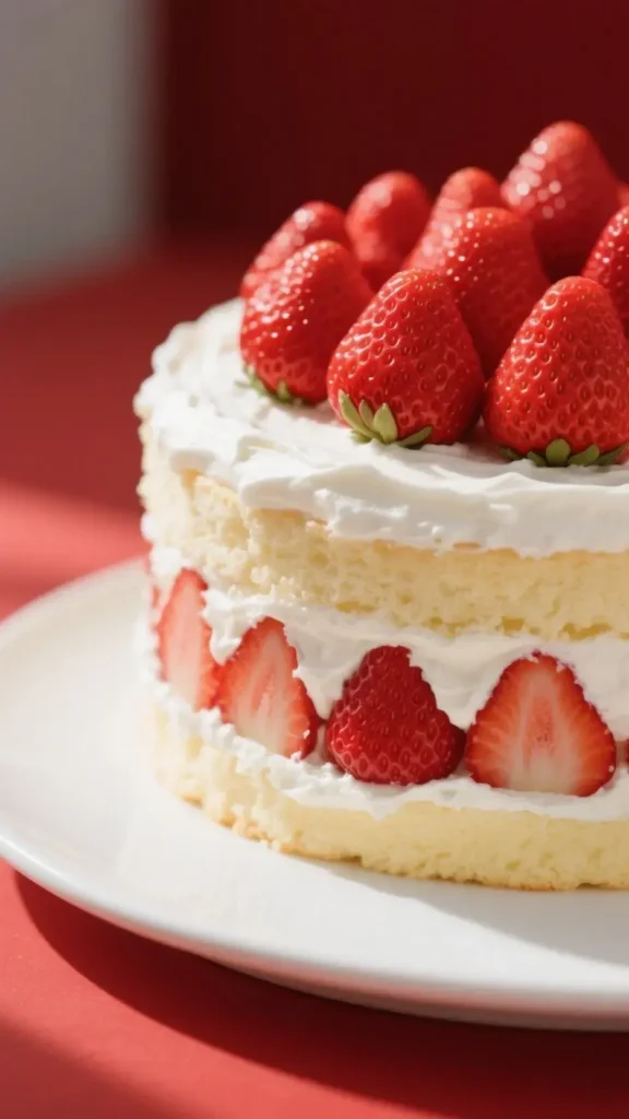Strawberry Shortcake Fruit Cake