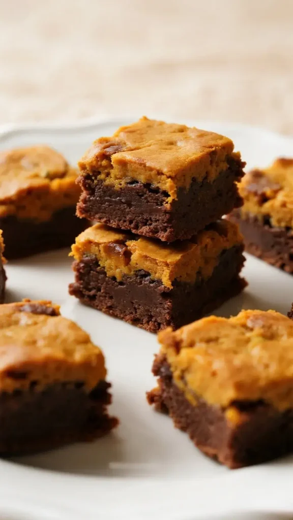 Chocolate Pumpkin Brownies 