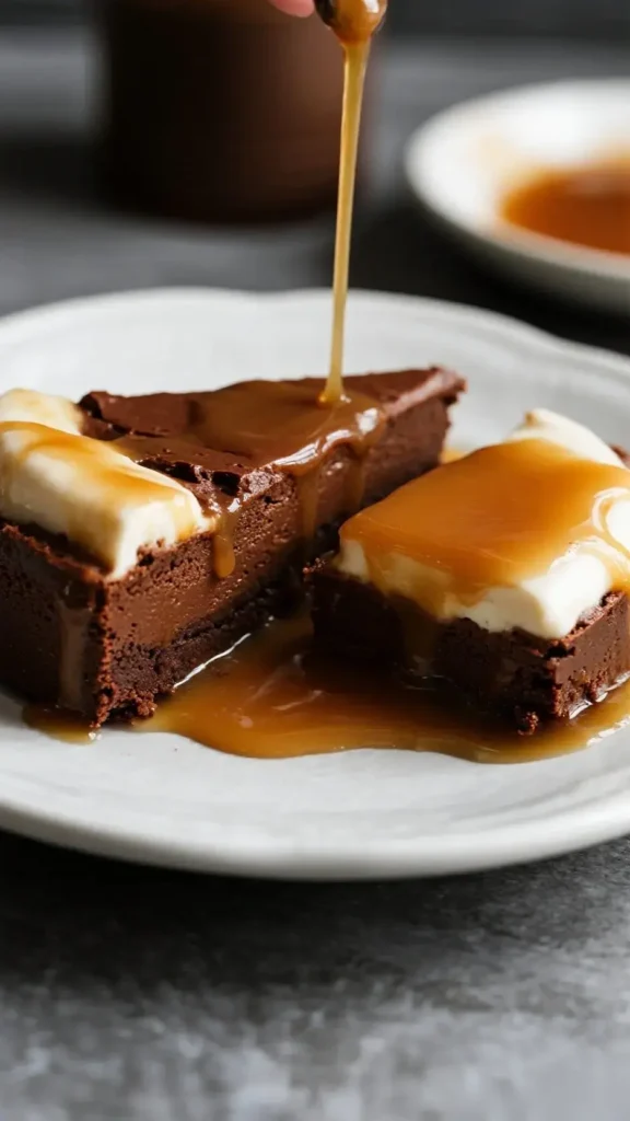 Flourless Chocolate Miso Caramel Cake