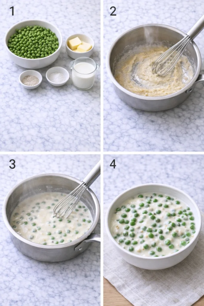 Cream Peas preparation