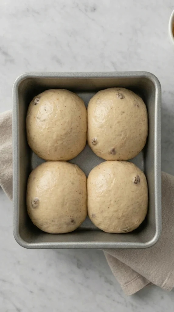 Easy Hot Cross Buns Recipe 6 individual buns