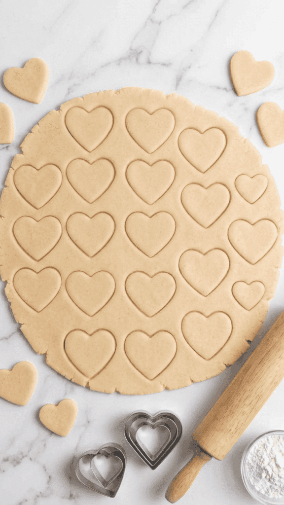 Chilling is essential when making Valentine’s sugar cookies