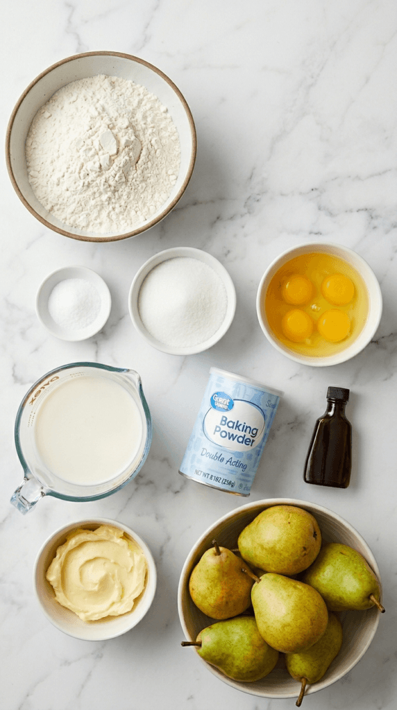 Pear Bread Recipe Ingredients