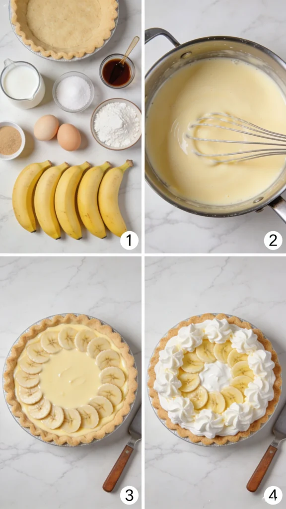 Preparation for Banana Cream Pie