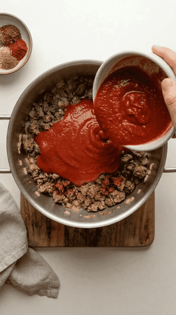 Add Tomatoes, Beans, and Spices