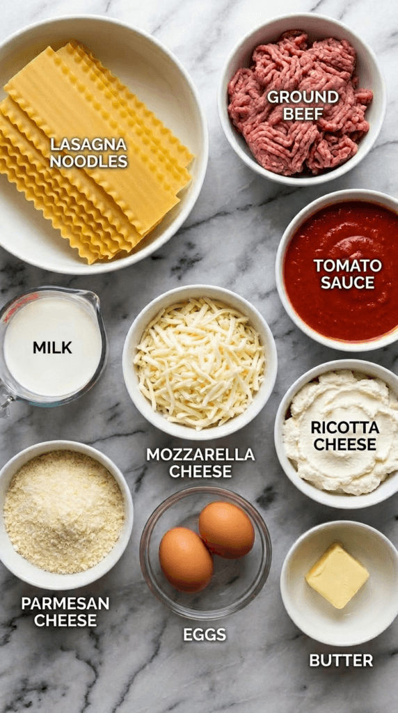 Lasagna Recipe Ingredients