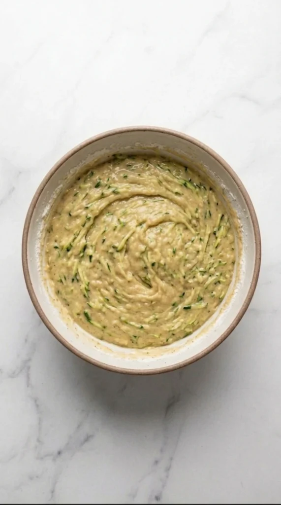 Prepare the batter of  zucchini bread